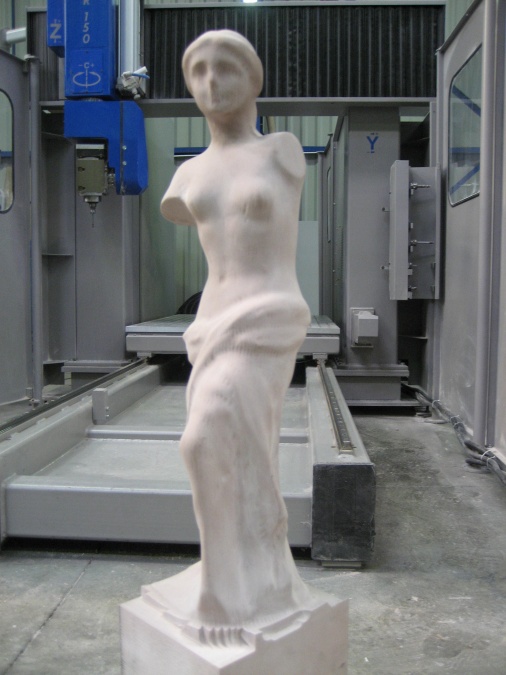 Reproduktion von Statuen durch 5-Achsen-Bearbeitung